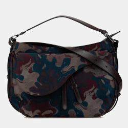 مملوكة مسبقًا حقيبة سرج ناعمة مطبوعة بالتمويه من الدنيم بني بيتر دويج ديور