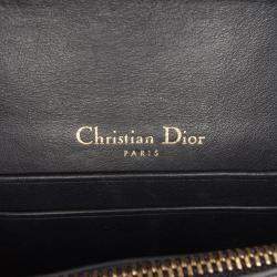 Pre Owned Dior Blue Oblique Canvas Saddle Belt Bag