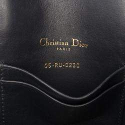 Pre Owned Dior Blue Oblique Canvas Saddle Belt Bag