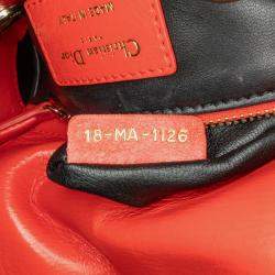 مملوكة مسبقًا Dior Red Mini Calfskin Sequin Embellished Lady Dior
