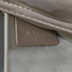 Pre Owned Dior Brown Small Patent Cannage Lady D-Joy