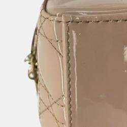 Pre Owned Dior Brown Small Patent Cannage Lady D-Joy