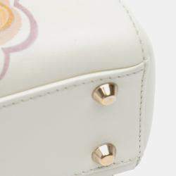 Pre Owned Dior White DiorAmour Niki De Saint Phalle Mini Calfskin Lady Dior