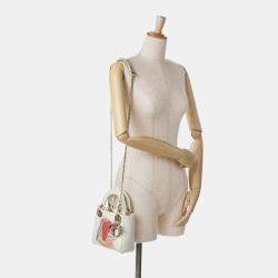 Pre Owned Dior White DiorAmour Niki De Saint Phalle Mini Calfskin Lady Dior