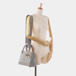 مملوكة مسبقًا حقيبة ديور \"ليدي دي لايت\" كاناج قماش وسط