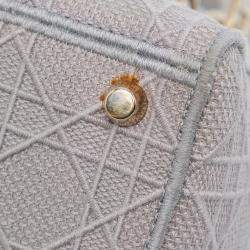 مملوكة مسبقًا حقيبة ديور \"ليدي دي لايت\" كاناج قماش وسط