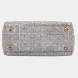 مملوكة مسبقًا حقيبة ديور \"ليدي دي لايت\" كاناج قماش وسط