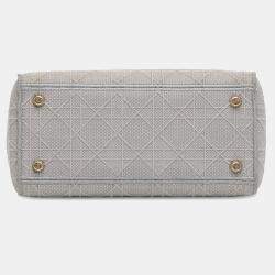 Pre Owned حقيبة ديور ليدي دي لايت متوسطة كانفاس اختراع براءة