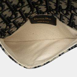 مملوكة مسبقًا Dior Blue Oblique Canvas Saddle Belt Bag