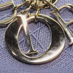 مملوكة مسبقًا حقيبة ليدي ديور دي لايت كاناج قماش بنفسجي متوسط ديور