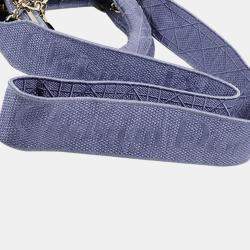 مملوكة مسبقًا حقيبة ليدي ديور دي لايت كاناج قماش بنفسجي متوسط ديور