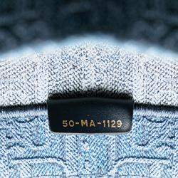 Pre Owned Dior Blue Large Oblique Denim Book Tote