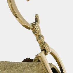 مملوكة مسبقًا Christian Dior Gold Brown Saddle Handbag