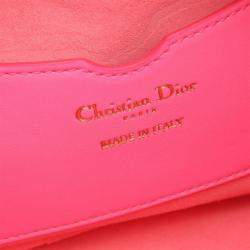 Pre Owned Dior Vibe Pink/White Leather Hobo Bag