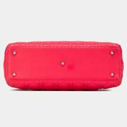 مملوكة مسبقًا Dior Pink Large Lambskin Cannage Lady Dior