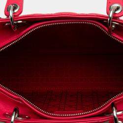 مملوكة مسبقًا Dior Pink Large Lambskin Cannage Lady Dior