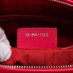 مملوكة مسبقًا Dior Pink Large Lambskin Cannage Lady Dior