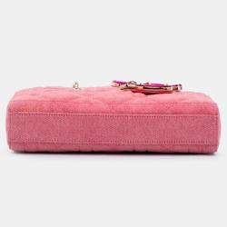 مملوكة مسبقًا Dior Pink Medium Denim Macrocannage Lady D Joy