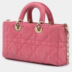 مملوكة مسبقًا Dior Pink Medium Denim Macrocannage Lady D Joy