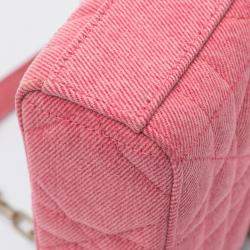 مملوكة مسبقًا Dior Pink Medium Denim Macrocannage Lady D Joy