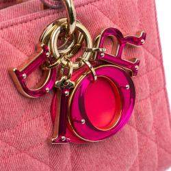 مملوكة مسبقًا Dior Pink Medium Denim Macrocannage Lady D Joy