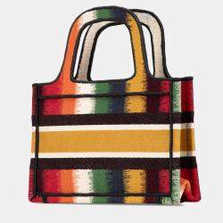 Pre Owned حقيبة كتب ديور دي خطوط صغيرة صفراء