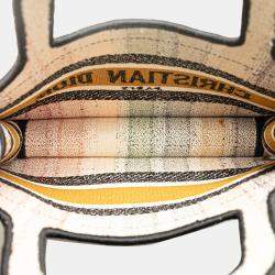 Pre Owned حقيبة كتب ديور دي خطوط صغيرة صفراء