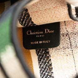 Pre Owned حقيبة كتب ديور دي خطوط صغيرة صفراء