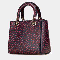 Pre Owned حقيبة ديور ليدي أحب باريس جلد عجل متوسط أزرق