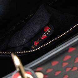 Pre Owned حقيبة ديور ليدي أحب باريس جلد عجل متوسط أزرق