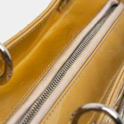 Pre Owned ديور بني متوسطة جلد لامع كاناج ليدي ديور