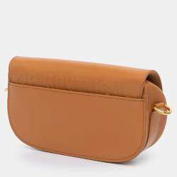 Pre Owned حقيبة بوبى ديور جلد بنية شرق غرب