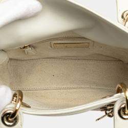 مملوكة مسبقًا Dior White DiorAmour Niki De Saint Phalle Mini Calfskin Sequins Lady Dior