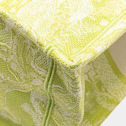 Pre Owned Dior Green Medium Canvas Embroidered Dioriviera Toile De Jouy Book Tote