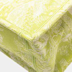 Pre Owned Dior Green Medium Canvas Embroidered Dioriviera Toile De Jouy Book Tote