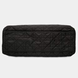 مملوكة مسبقًا Dior Black Large Nylon Cannage Lady Dior