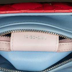 مملوكة مسبقًا Dior Multicolor Medium Tricolor Lambskin Cannage Lady Dior