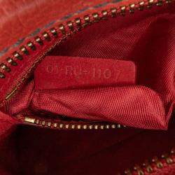 Pre Owned حقيبة كاميرا ديور جادور جلد أحمر