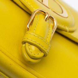 Pre Owned Dior Yellow Calfskin Bobby East West Crossbody
