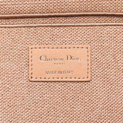 Pre Owned حق يبة زينة ديور للسفر مطرزة بشبك وردي