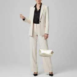 Pre Owned حقيبة ديور بحمالة سلسلة جلد لماعة ذهبية