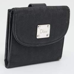 مملوكة مسبقًا محفظة ديور فرنسية نايلون أوبليك سوداء