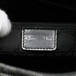 مملوكة مسبقًا Dior Black Large Denim Cannage Lady Dior
