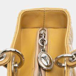 مملوكة مسبقًا حقيبة ليدي ديور ديور صفراء كبيرة كاناج براءة اختراع