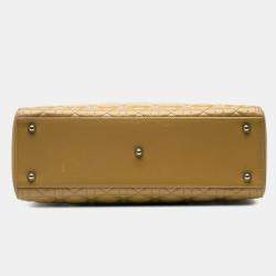 مملوكة مسبقًا حقيبة ليدي ديور ديور صفراء كبيرة كاناج براءة اختراع