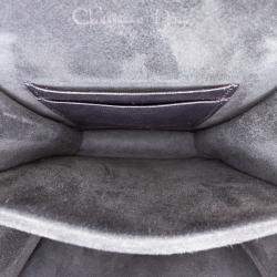 Pre Owned حقيبة كروس بودي عمودية جينز مرصعة رمادية ديوراما ديور