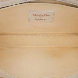 Pre Owned Dior White Medium Technical Fabric Macrocannage Lady D Joy