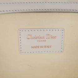 Pre Owned Dior White Medium Technical Fabric Macrocannage Lady D Joy