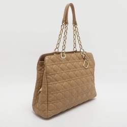 Pre Owned حقيبة يد توتس ديور سوفت ليدي ديور جلد كاناج أزرق كبيرة