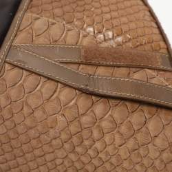 مملوكة مسبقًا Dior Saddle Beige Patent Leather and Python Leather Saddle Bag
